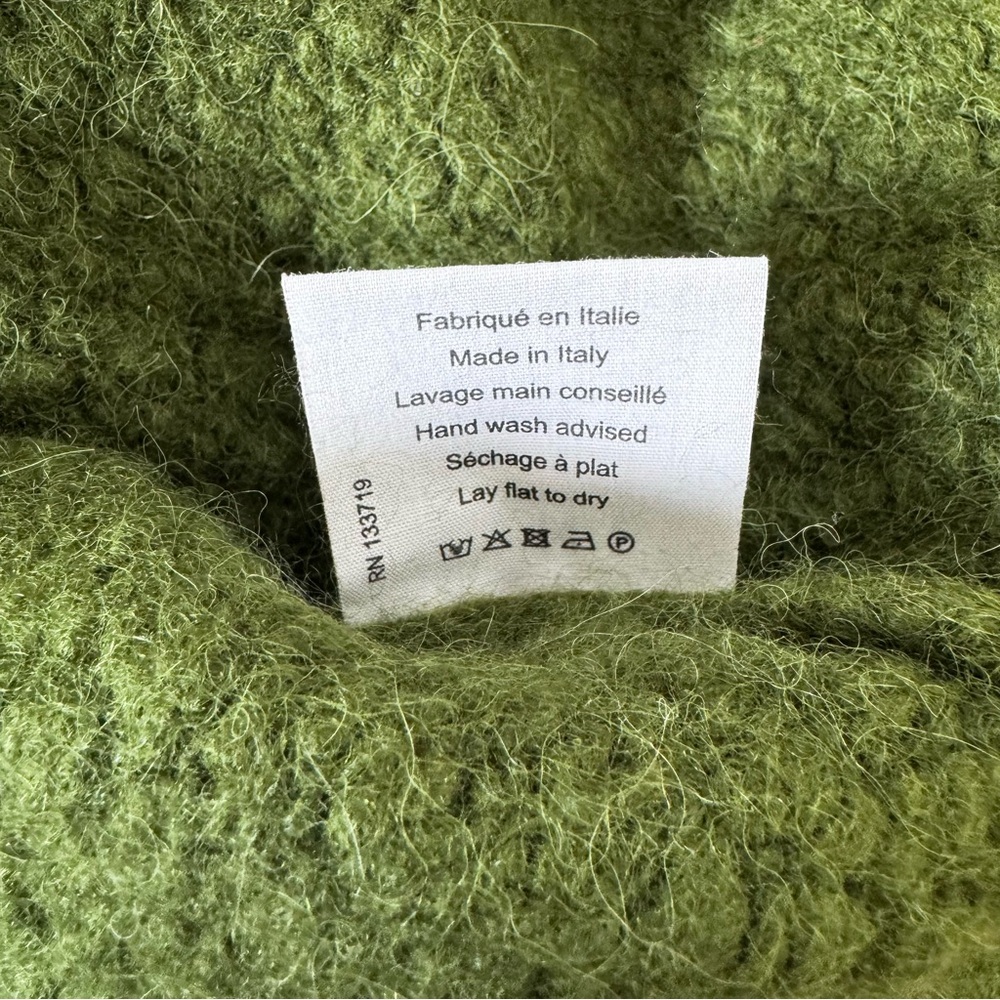 Ekjo Paris Alpaca/Marino Wool Green Sweater - Picture 6 of 6